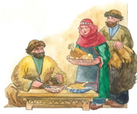 Гостеприимство на Руси рисунок