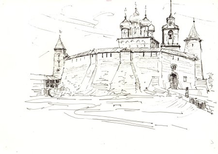 Троицкий собор Псков раскраска