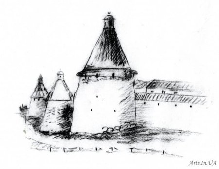 Зарисовка Псковского Кремля