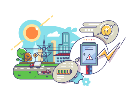 Поставка электроэнергии вектор