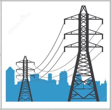 Линии электропередач вектор