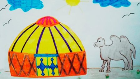 Хакасская юрта рисунок