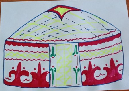 Раскраска Юрты для детей