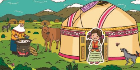 Юрта раскраска для детей