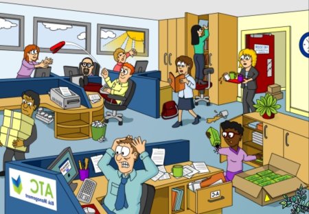 Карикатуры на офисных работников