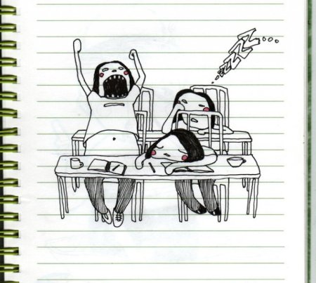 Прикольные рисунки в тетрадке