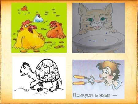 Фразеологизмы и рисунки к ним