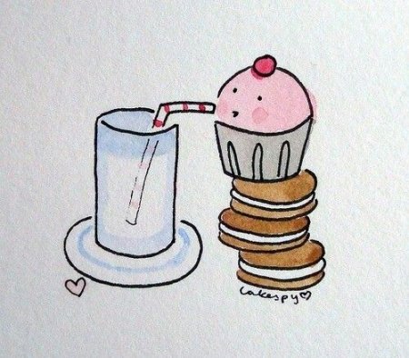 Рисунки еда легкие для срисовки карандашом прикольные