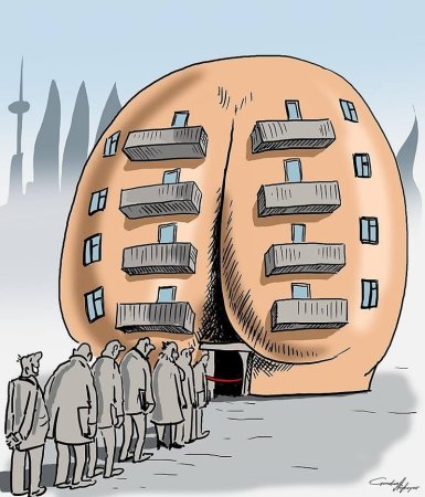 Точечная застройка карикатура