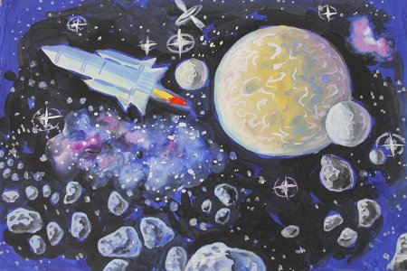 Рисунки на тему космос глазами детей