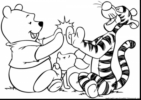 Винни пух и Тигруля раскраска
