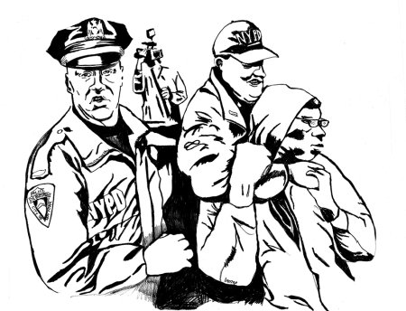 Полиция и преступники раскраска