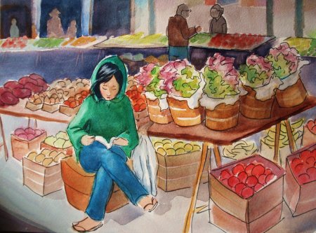 Рынок иллюстрация