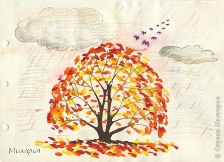 Рисунки детей на тему осень