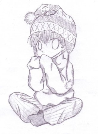 Чиби рисунки карандашом для срисовки