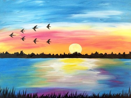 Закат карандашом