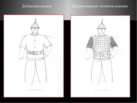 Этапы рисования богатыря