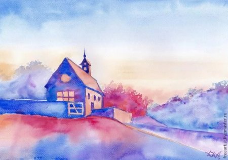 Анна Армона акварель лунный