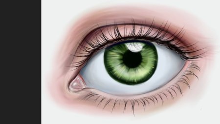 Рисунок глаза на графическом планшете