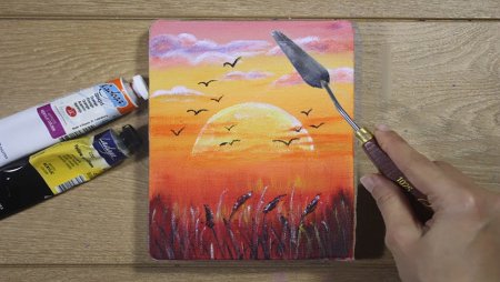 Цветы красками