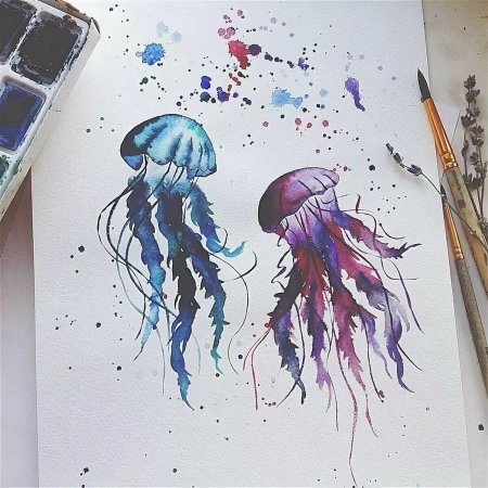 Рисование акварельными красками