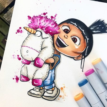 Рисунки фломастерами Стич