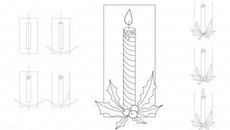 Новогодние рисунки карандашом для начинающих