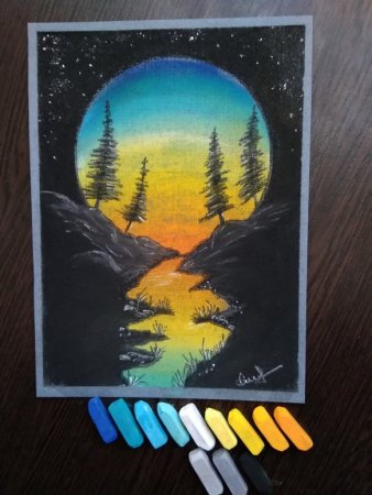 Рисунки пастелью сухой