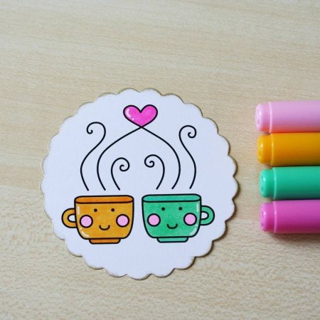 Маленькие рисуночки маркерами