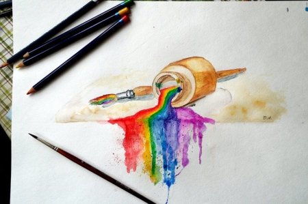 Рисунки акварельными красками легкие