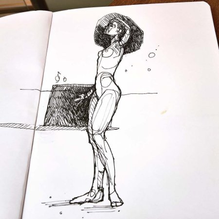 Скетчбук зарисовки людей