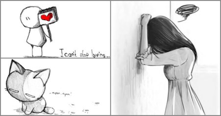 Рисунки карандашом лёгкие грустные