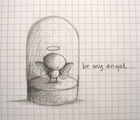 Грустный рисунок лёгкий