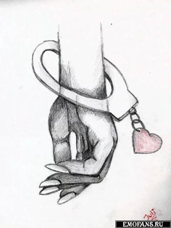 Рисунки карандашом грустные про любовь