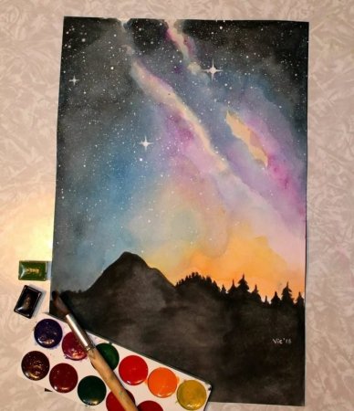 Простые рисунки красками