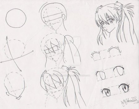 Схема рисования аниме