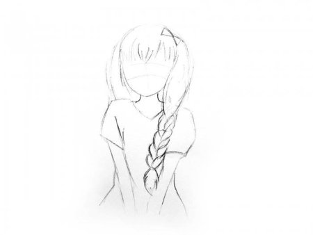 Нарисовать аниме девушку карандашом поэтапно
