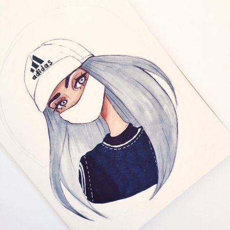 Милые рисунки девочек легко