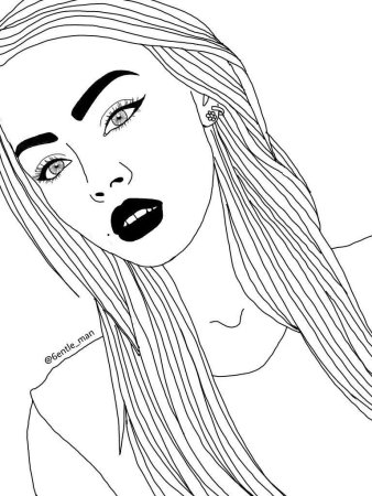 Картинки для срисовки девочки