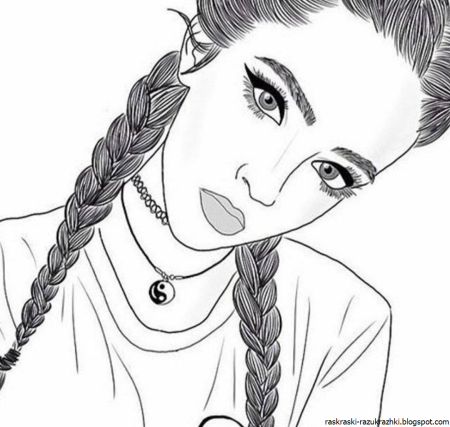 Рисунки для срисовки девушки