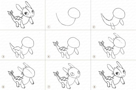 Схема рисования котенка для детей