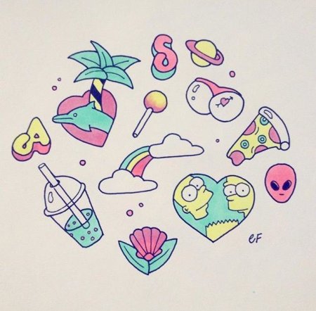 Милые маленькие рисунки для скетчбука