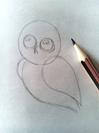 Вишня цветными карандашами