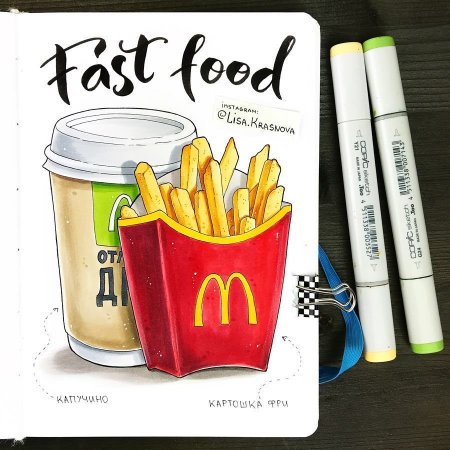 Рисунки маркерами для скетчинга