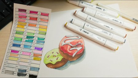 Поэтапное рисование маркерами