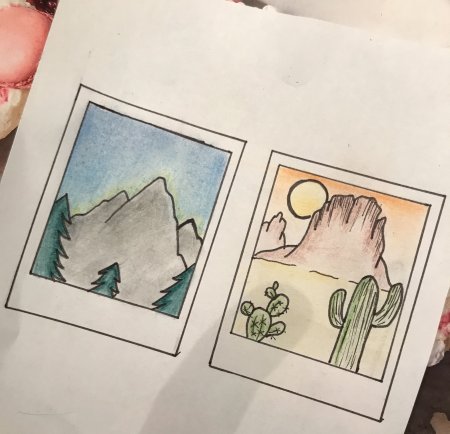 Полароиды рисунки фломастерами