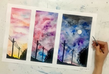 Фотокарточки акварель