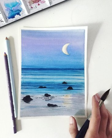 Мини полароиды рисунки