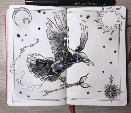 Ворон скетчбук