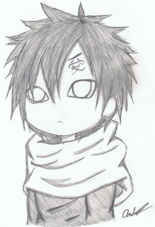 Аниме для срисовки Наруто Саске